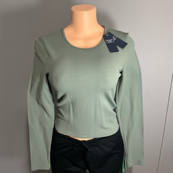 Ambercombie long sleeve blouse women’s size midi am - Picture 1 of 7